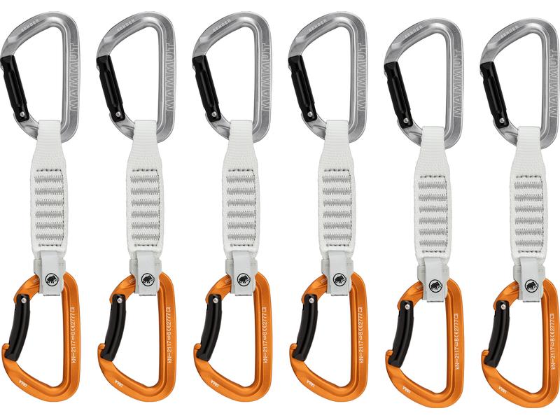 MAMMUT Express-Set Sender Keylock 12 cm, 6er-Pack Karabinerhaken Set