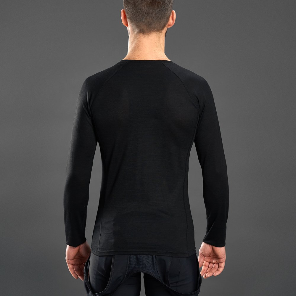 GripGrab Merino Base Layer Langærmet Sort