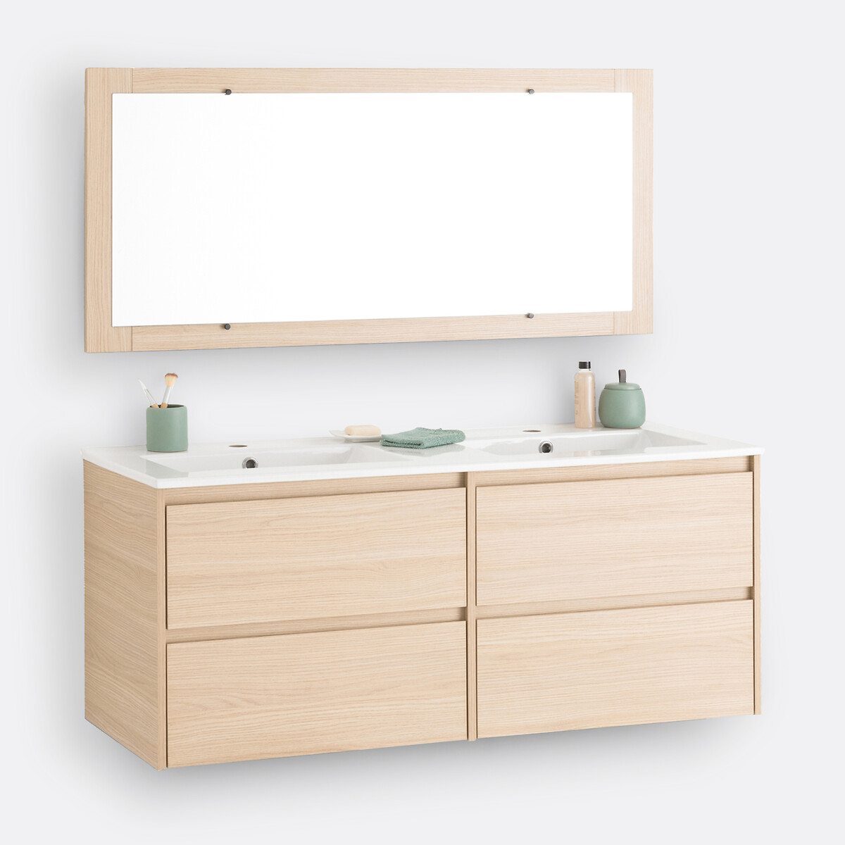LA REDOUTE INTERIEURS<br>Móvel de parede para lavatório + espelho L120cm, Nirio