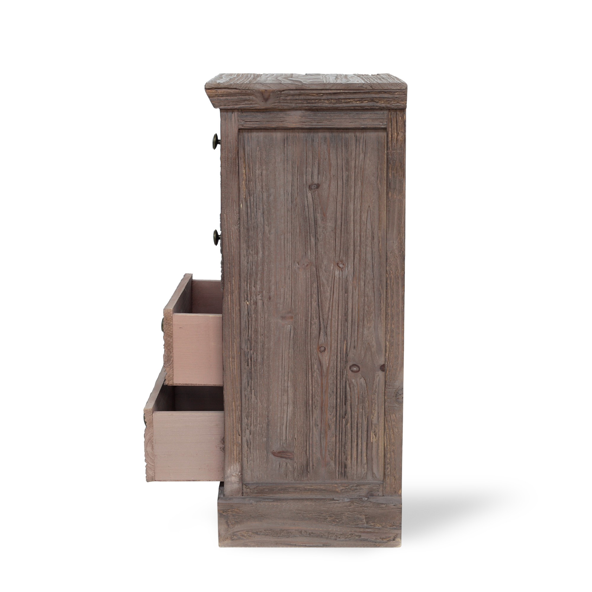 Kommode 4 Schubladen, braun, B 39 cm, H 70 cm, T 29 cm von fischer's lagerhaus