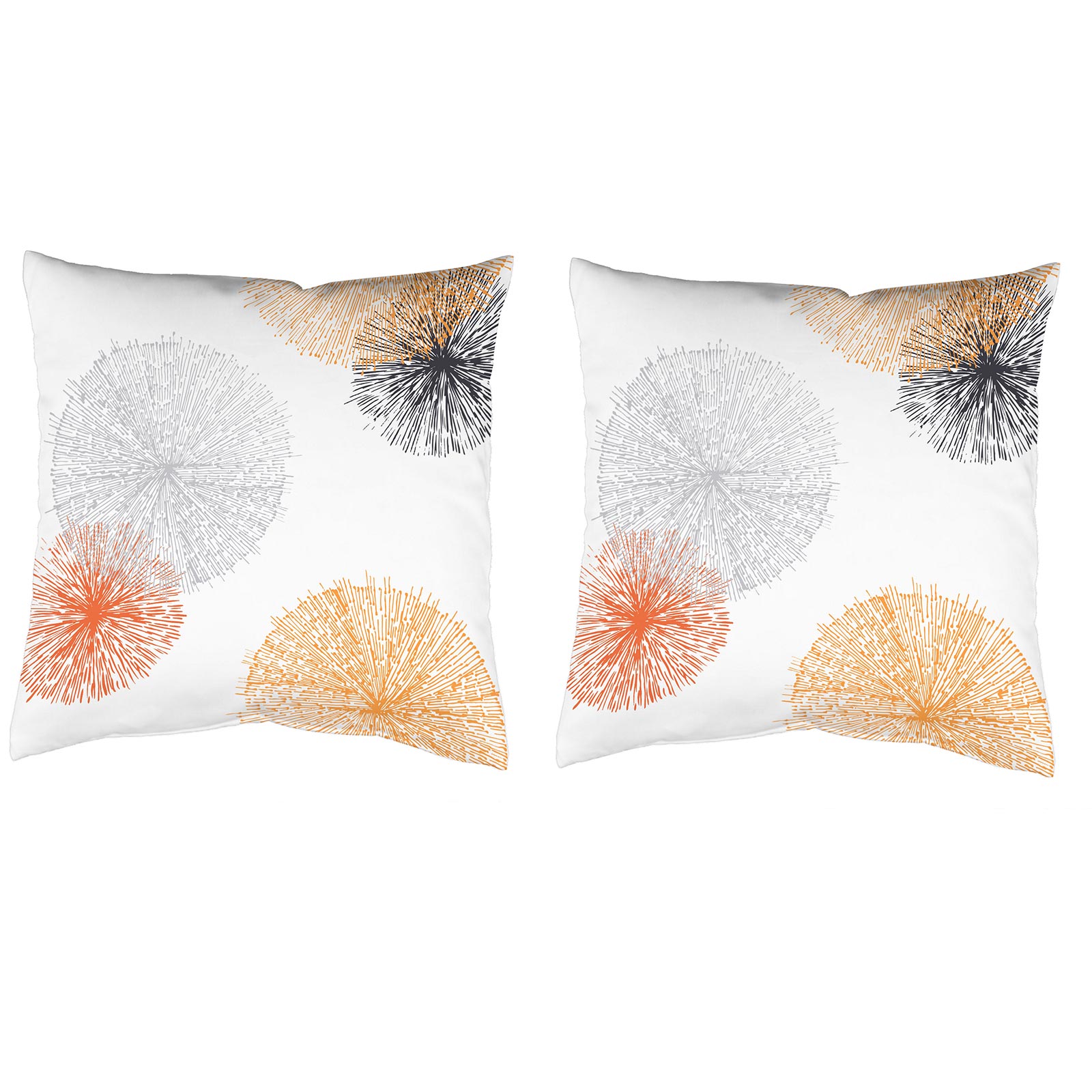 2er-Set Samt-Kissen SCOPPIO - orange - 40x40 cm