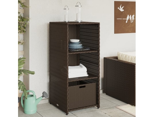 VIDAXL - Armoire de jardin Armoire de rangement jardin marron 50x55x115 cm résine tress...