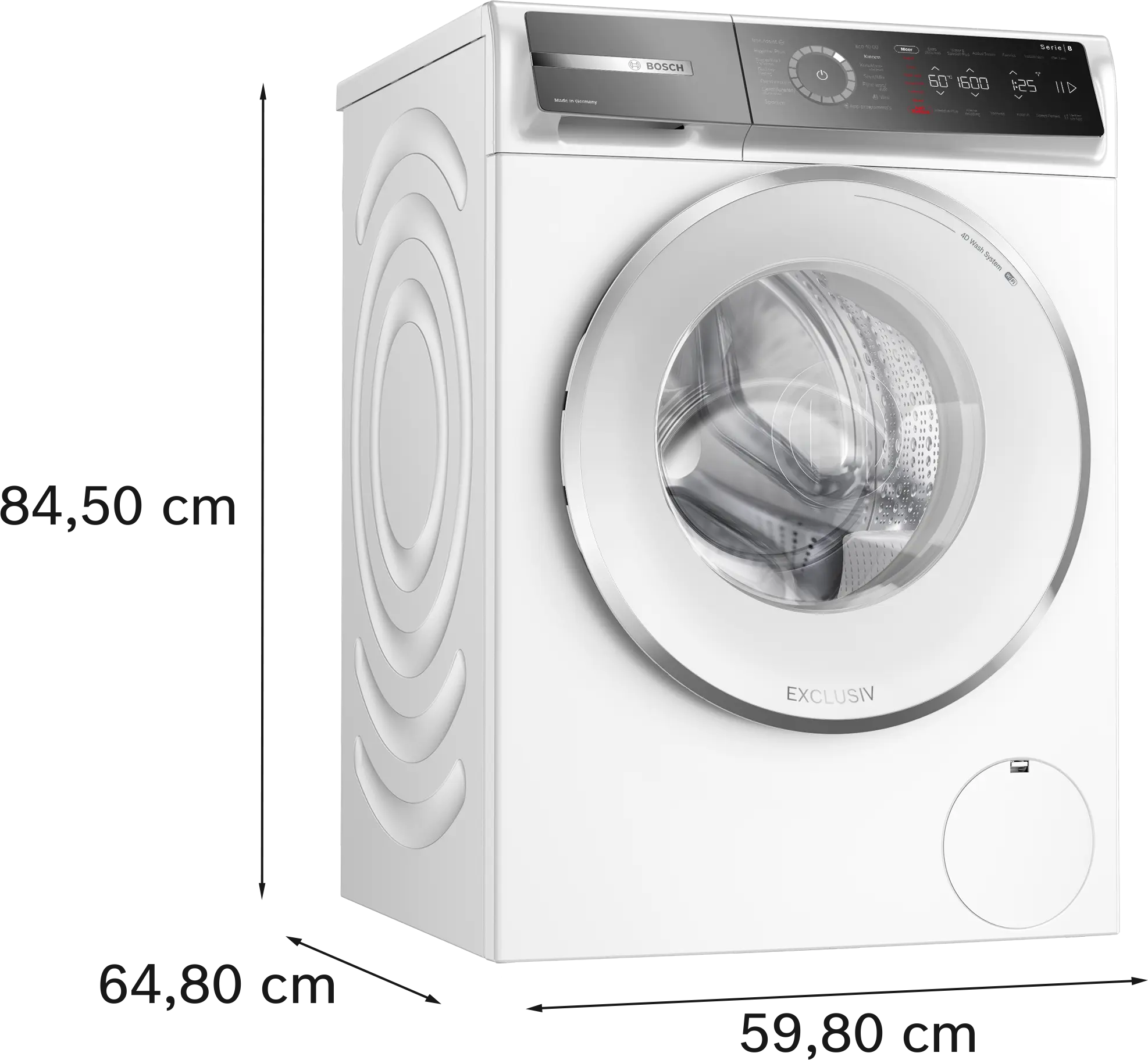 Serie 8 Wasmachine, voorlader 10 kg max. 1600 rpm