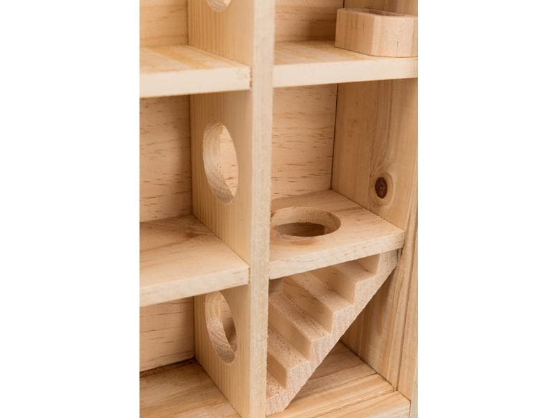 Trixie Turm mit 9 Kammern, 30 x 30 x 10 cm Spielturm für Zwerghamster oder Mäuse