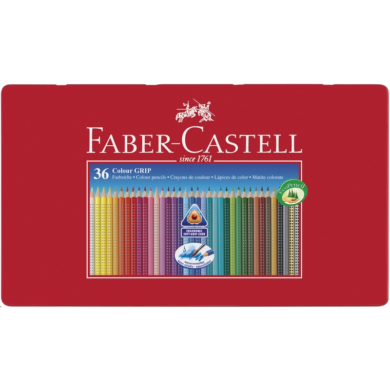 Faber-Castell Farbstifte Colour Grip, 36er Schachtel, assortiert