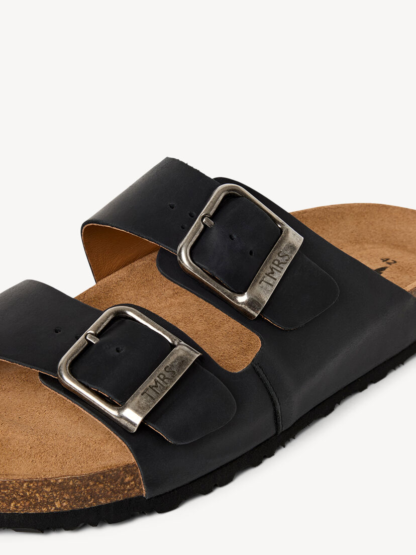 Leren Slipper - zwart