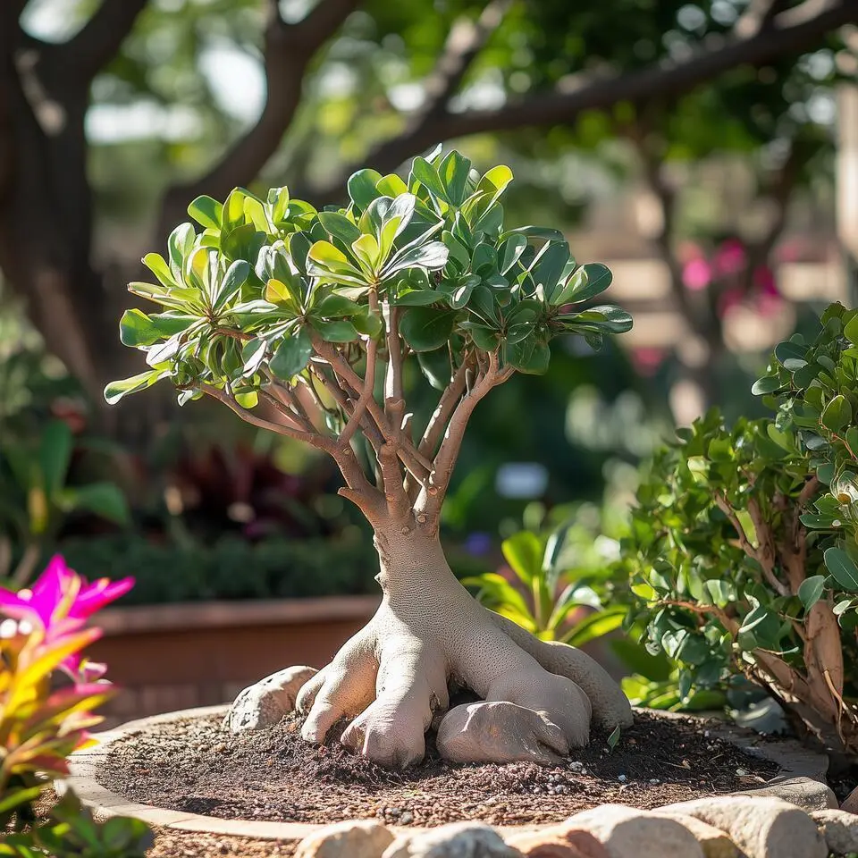Woestijnroos - Set van 4 - Adenium obesum - Hoogte 25-40cm - ⌀10,5cm