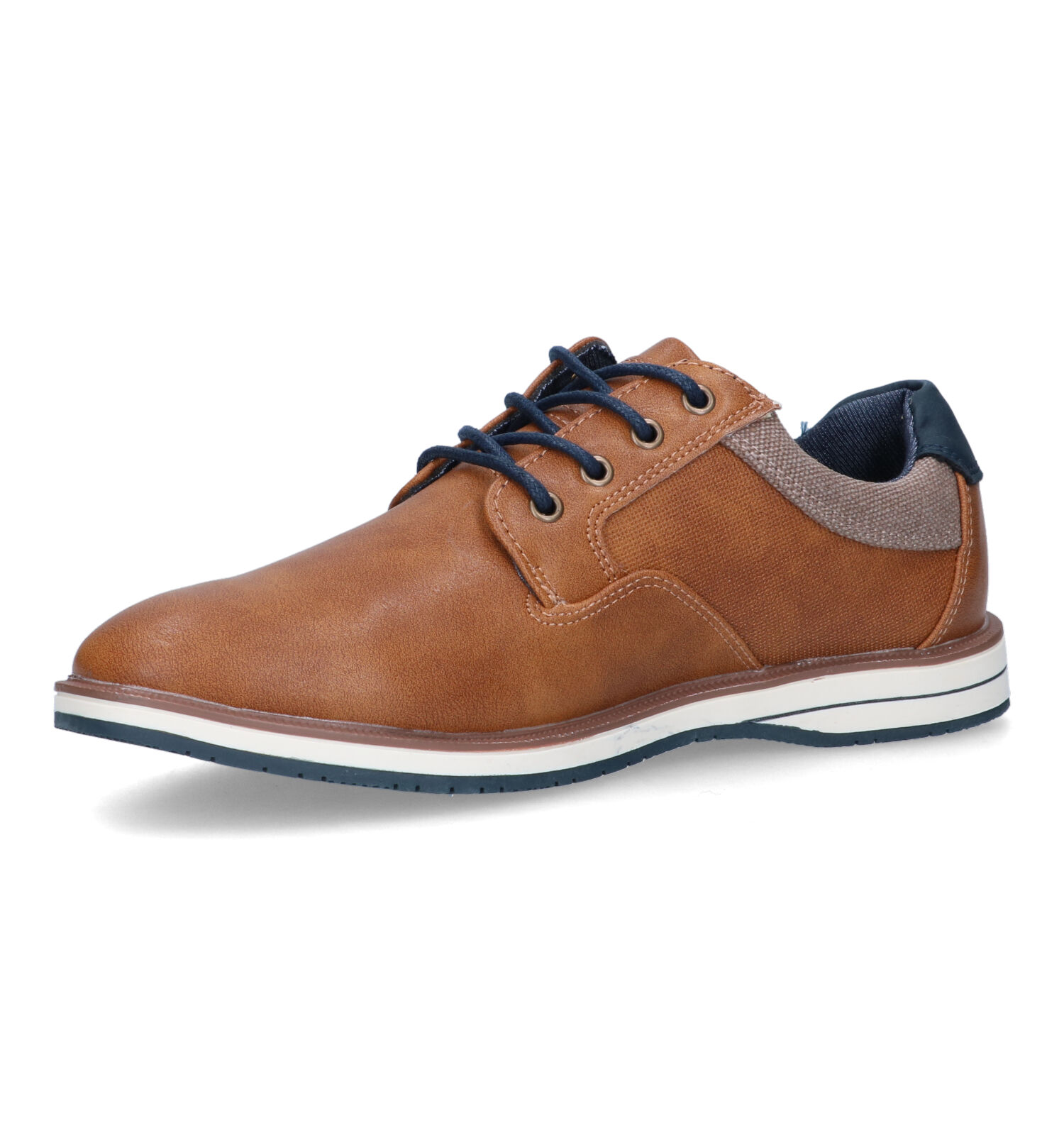 Veterschoenen cognac