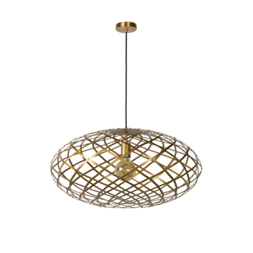 Lucide hanglamp Wolfram 60W mat goud messing