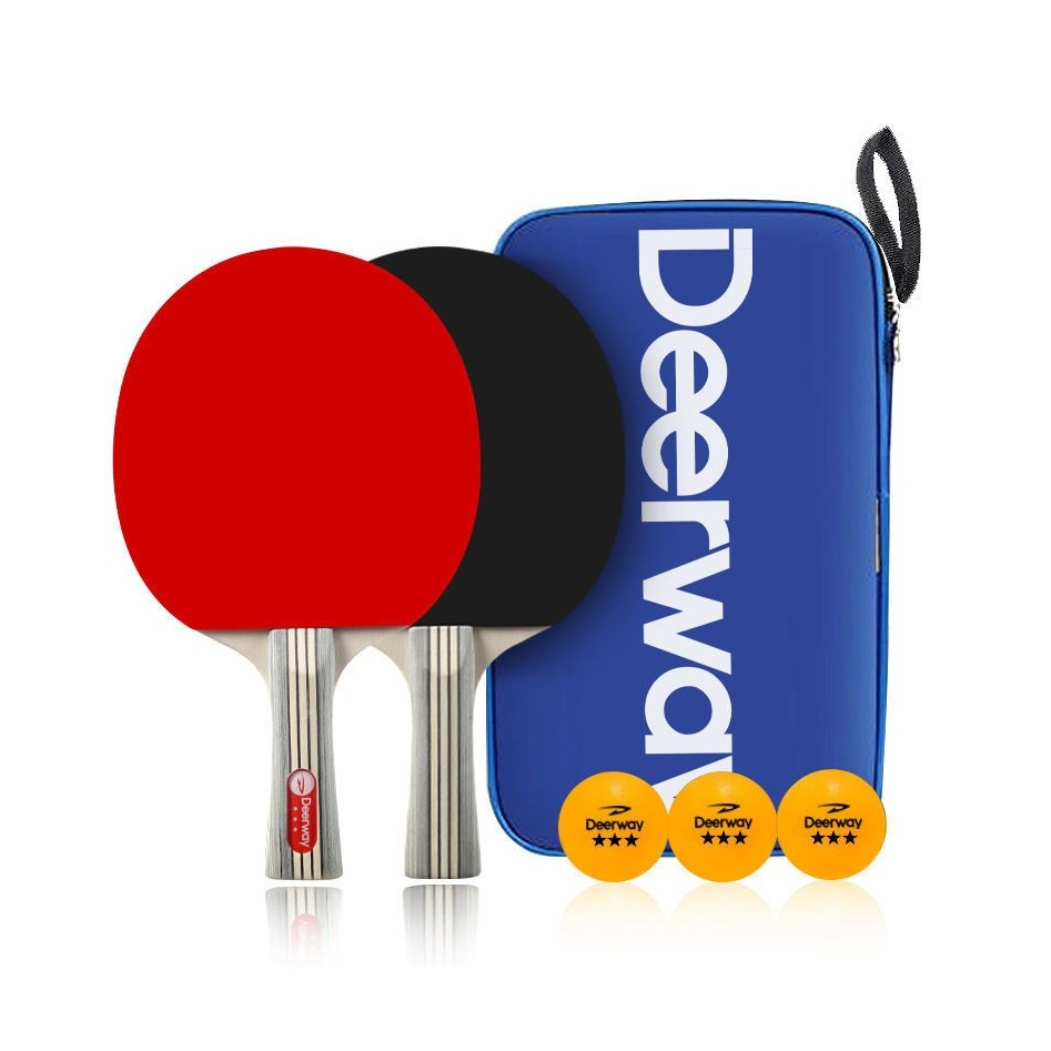 (6-tlg. Set) Tischtennis Kit Ping Pong Spiel Schläger / Bälle   Transporttasche