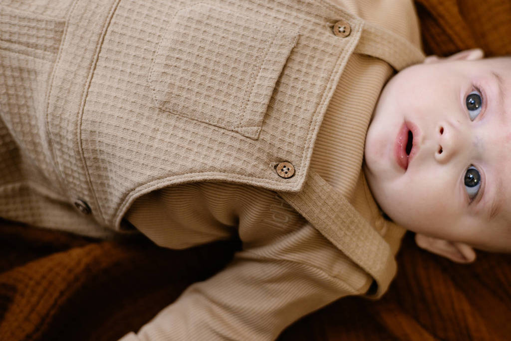 Quapi baby ribgebreide longsleeve FALLON zand