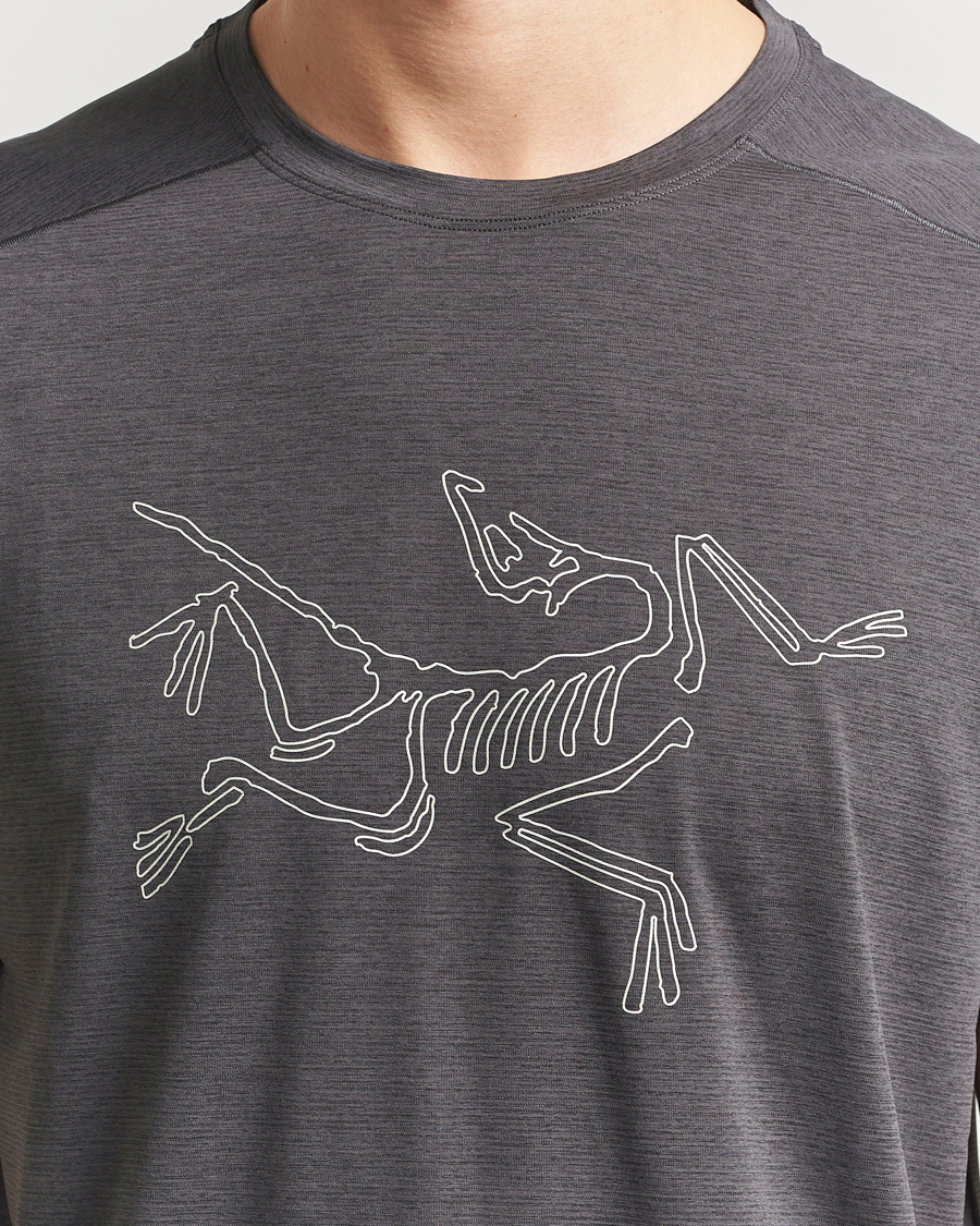 Arc'teryx Cormac Bird Logo Crew Neck T-Shirt Black Heather