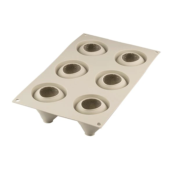 Moule silicone 3D 6 mini gâteaux fraise Silikomart