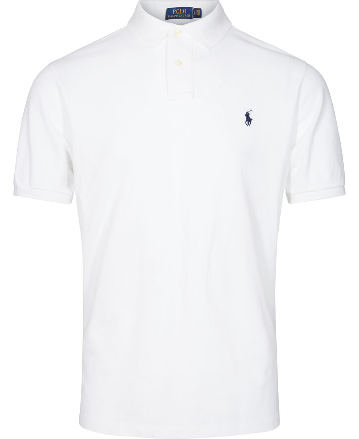 Polo Ralph Lauren Custom Slim Fit Mesh Polo Hvid
