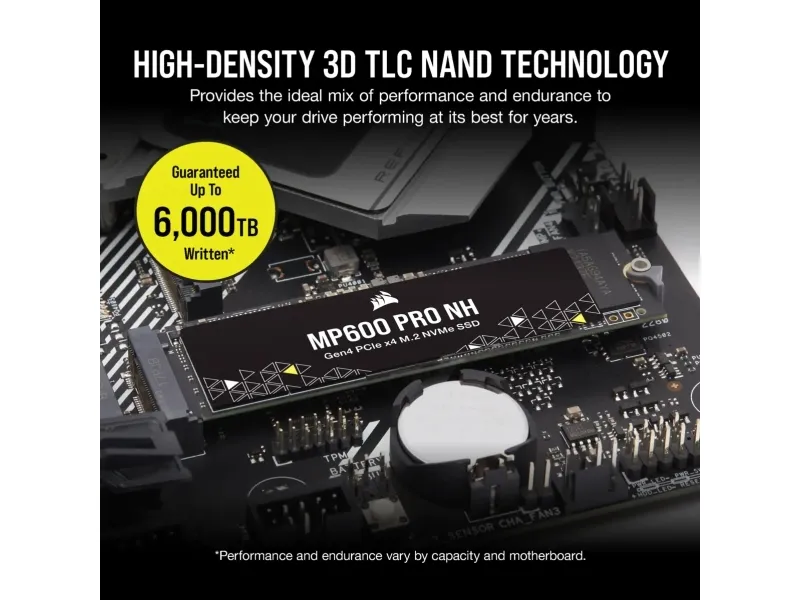 CORSAIR | MP600 PRO NH - SSD - krypteret - 8 TB - intern - M.2 2280 - PCIe 4.0 x4 (NVMe) - 256-bit AES