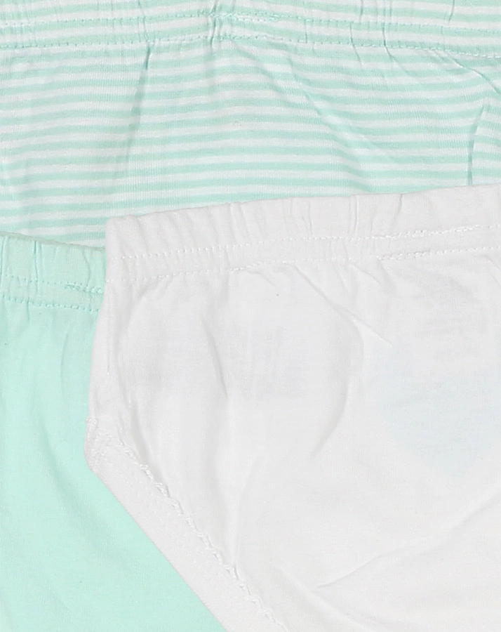 Slip GLITZER HERZ & SCHLEIFE 3er-Pack in mint/weiß