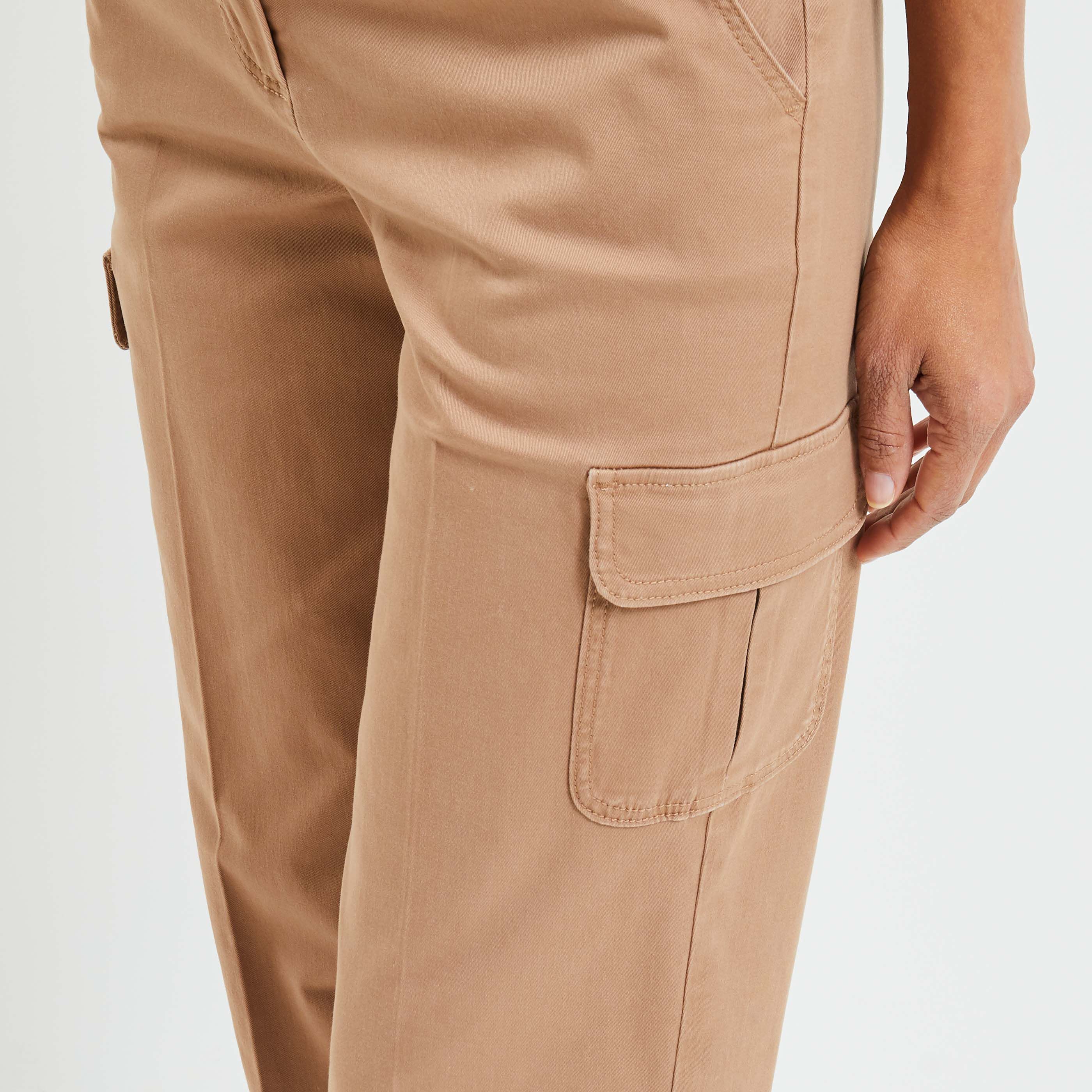 Pantalon cargo femme - CAMEL