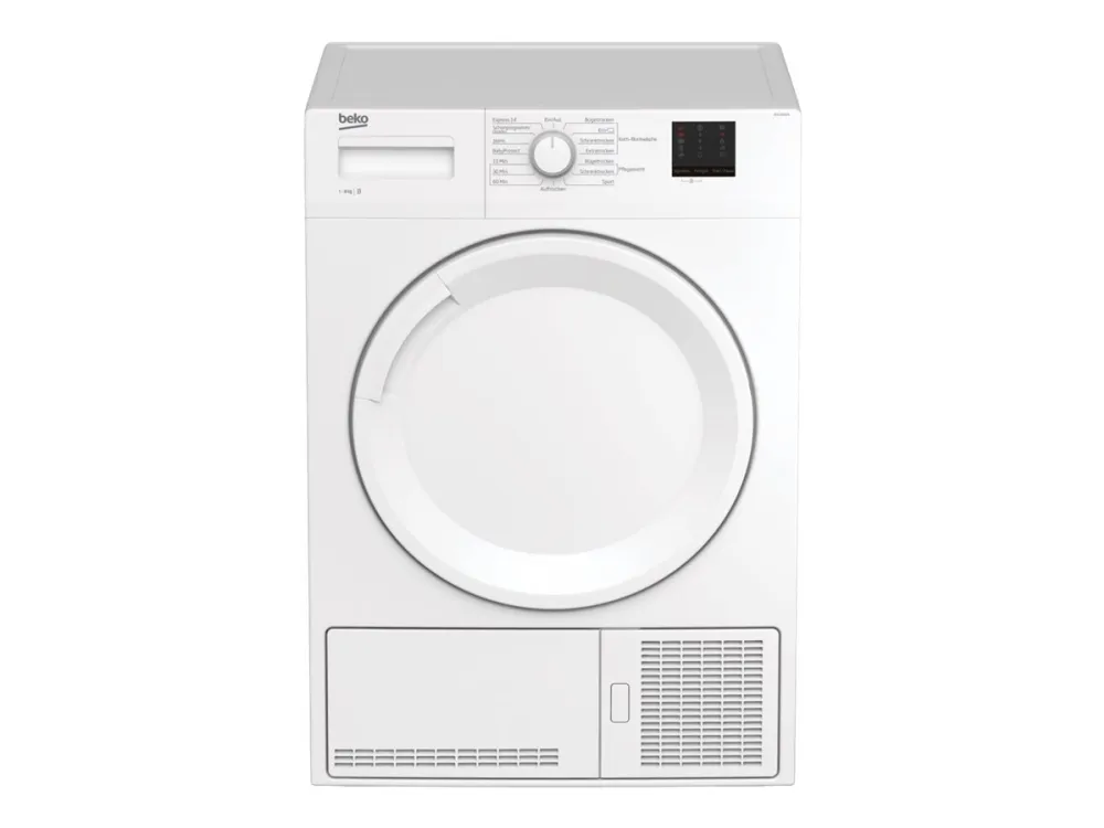 Beko DCU 8230 N - Tørremaskine - bredde: 59.7 cm - dybde: 56.8 cm - højde: 84.6 cm - frontbetjening - hvid