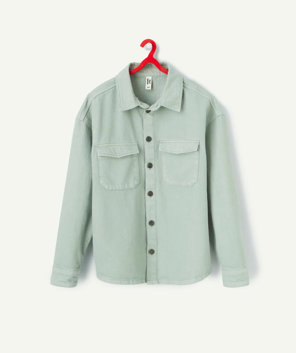 VESTE GARÇON VERTE AVEC POCHES