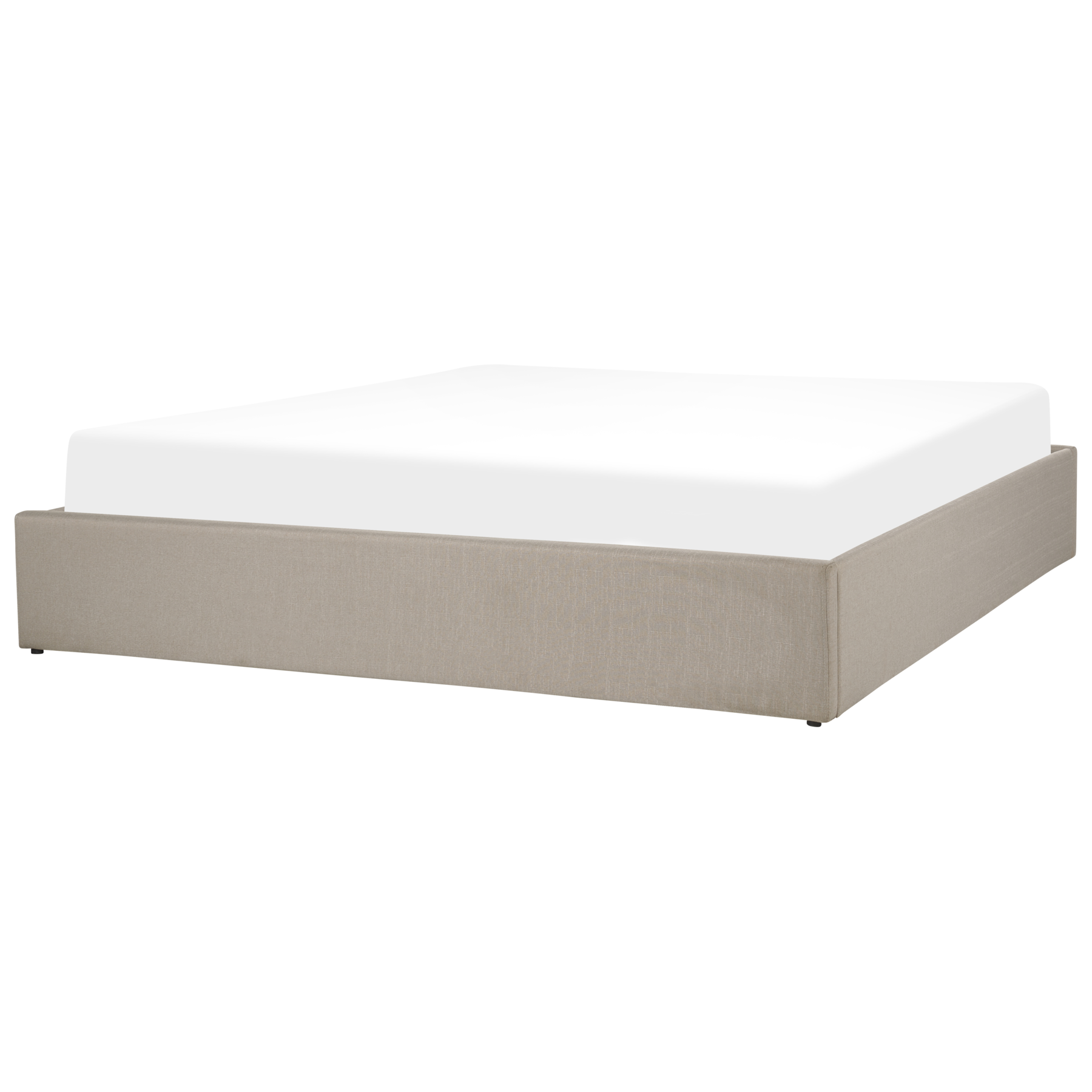 Beliani-DINAN-Tweepersoonsbed-Lichtbruin-180 x 200 cm-Polyester