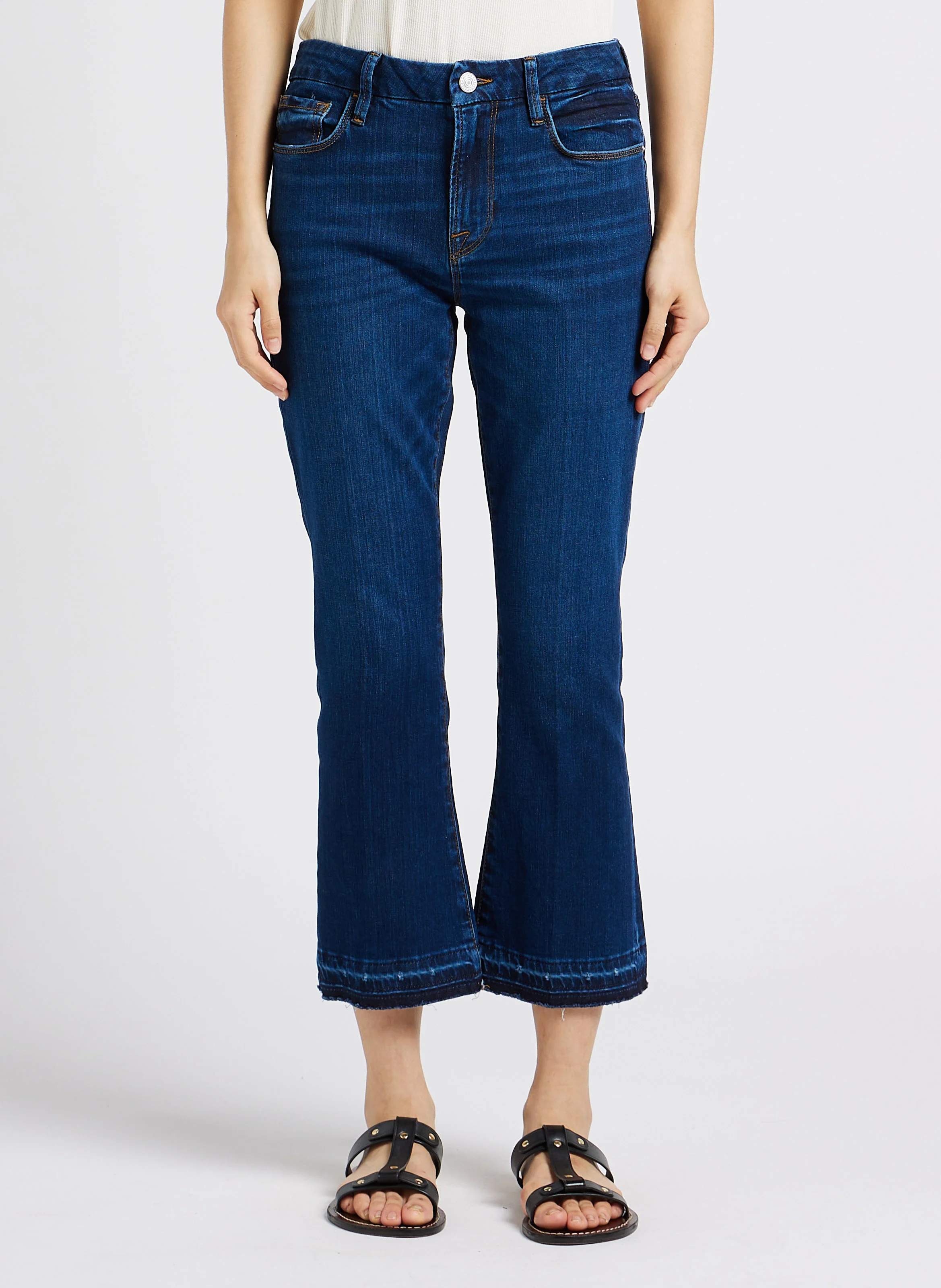 Jean cropped évasé | Jean Délavé