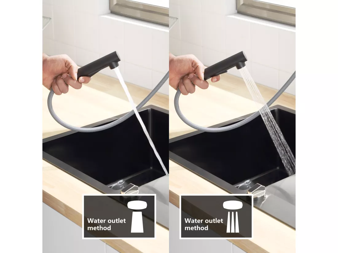 Cecipa max Robinets Cuisine avec Douchette Extractible Mitigeur d'évier de Cuisine 2 Modes de Pulvérisat + Distributeur de Savon de Cuisine Brossée