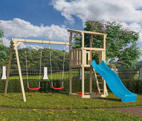 Karibu Spielturm »Anna« mit Rutsche und Doppelschaukel