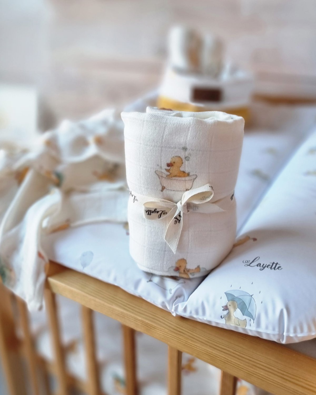 Swaddle / Svøpeteppe – 100% Øko Bambus – 120x120cm