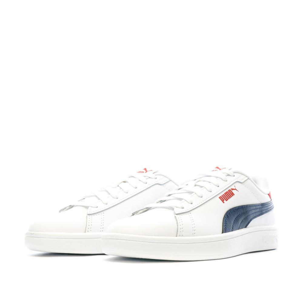 Puma Baskets Blanches/Marine Garçon Puma Smash 3.0