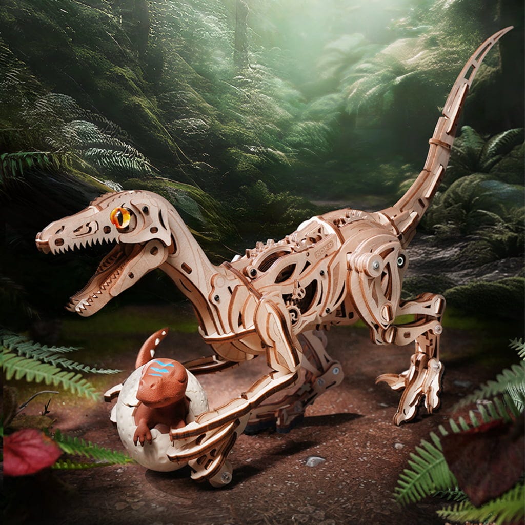 ROKR  Velociraptor    3D Holzpuzzle: Wenn Mechanik zum Raubtier wird