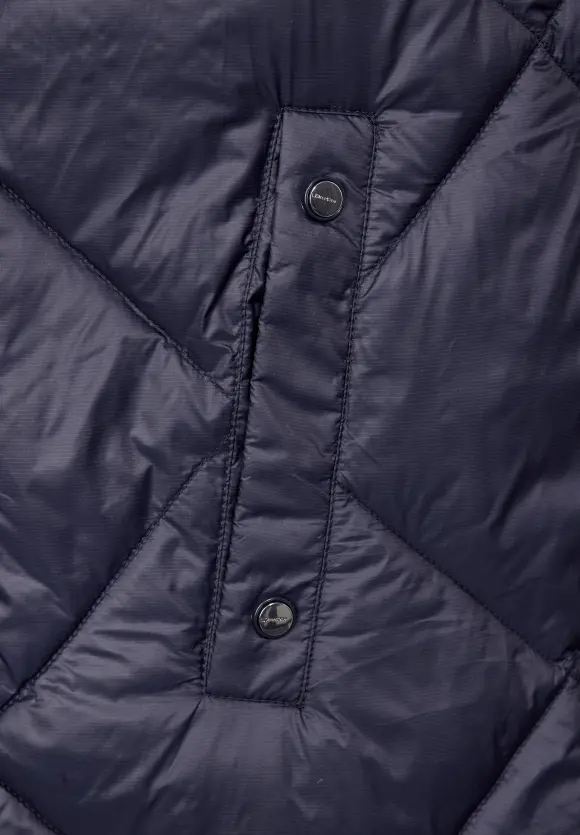 Gesteppte Long Weste - gravity blue