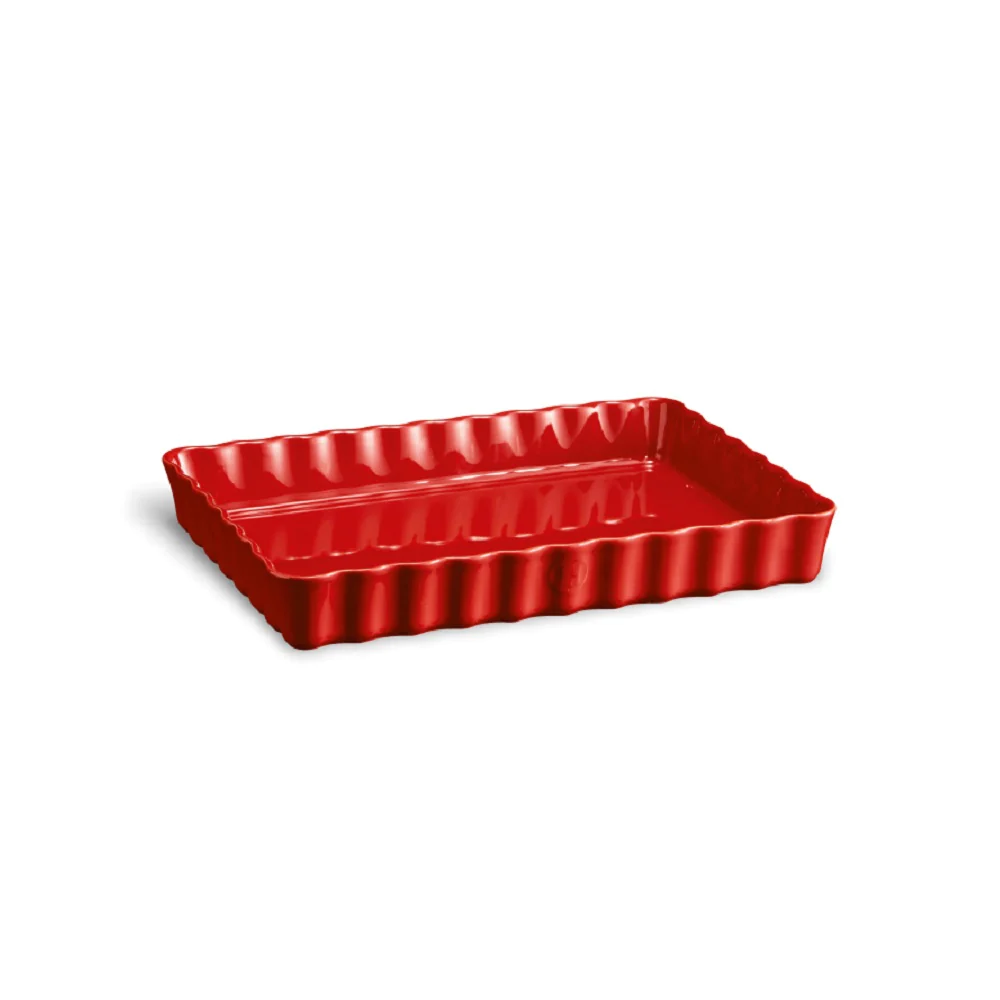 Tourtière rectangle rouge 33 cm Emile Henry