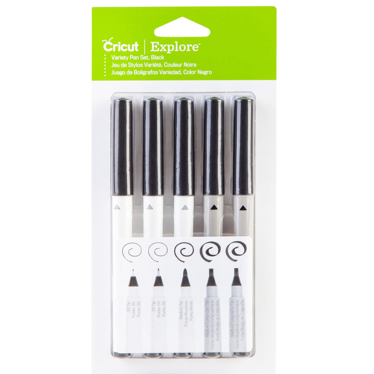 Cricut assorterte permanente penner 5-pk (sort)