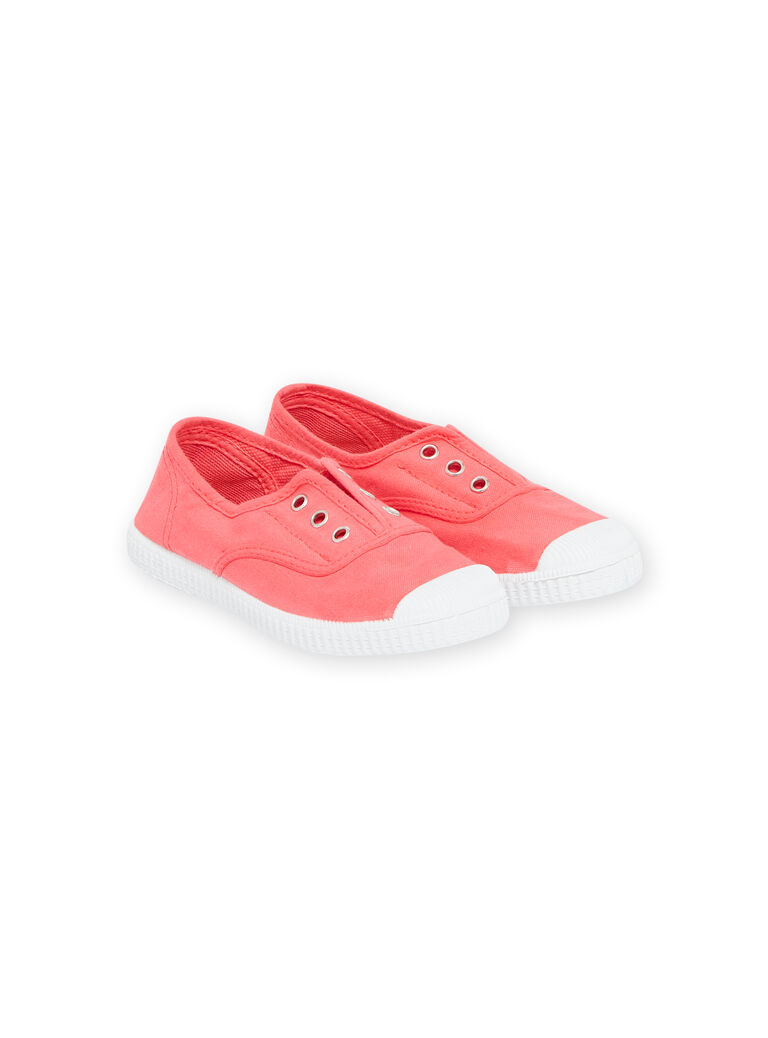 Tennis en toile rose enfant fille
