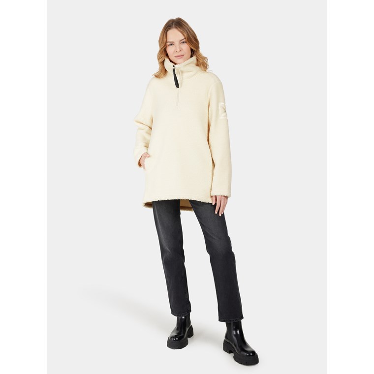 Didriksons Marina Wns Half Zip White Foam