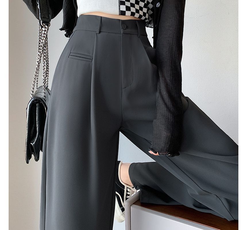 INEN - Hoge taille, effen, wijde broek (verschillende ontwerpen)