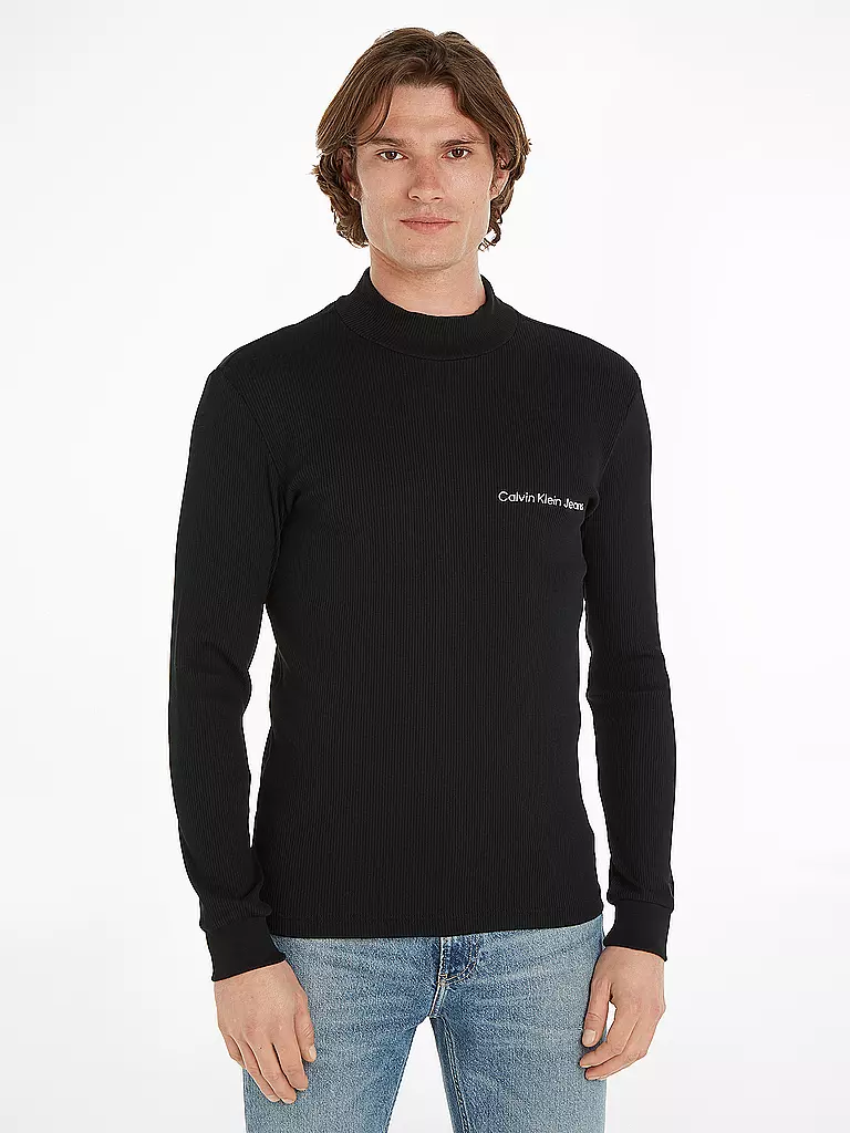 CALVIN KLEIN JEANS Langarmshirt schwarz