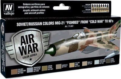 Vallejo - Model Air Maling Sæt - Soviet & Russian Mig-21 - 8X17 ML