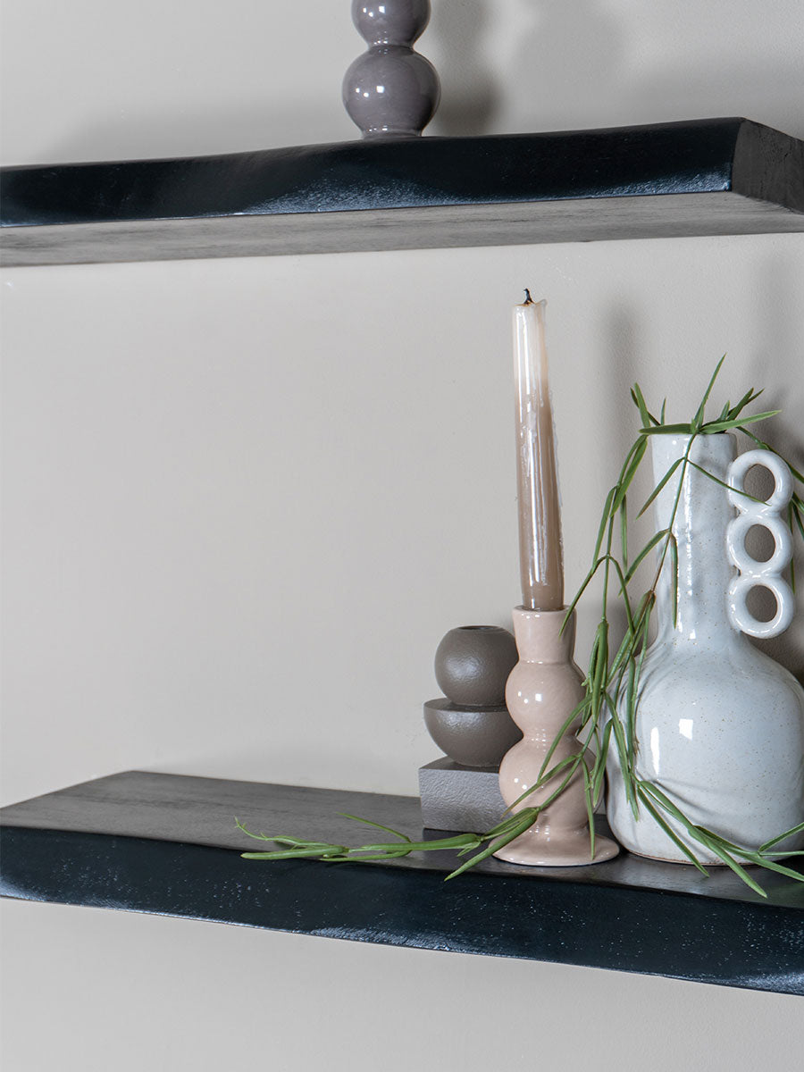 Home67 - Wandplank Pure Zwart Mangohout 40 cm