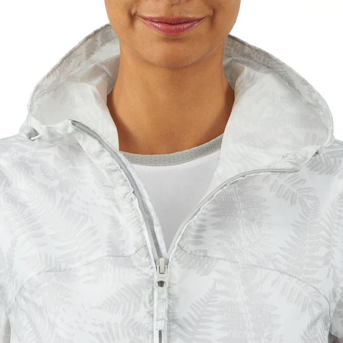 Decathlon Quechua - Jaqueta de chuva feminina Quechua Raincut com zíper frontal, à prova de vento e repelente à água.