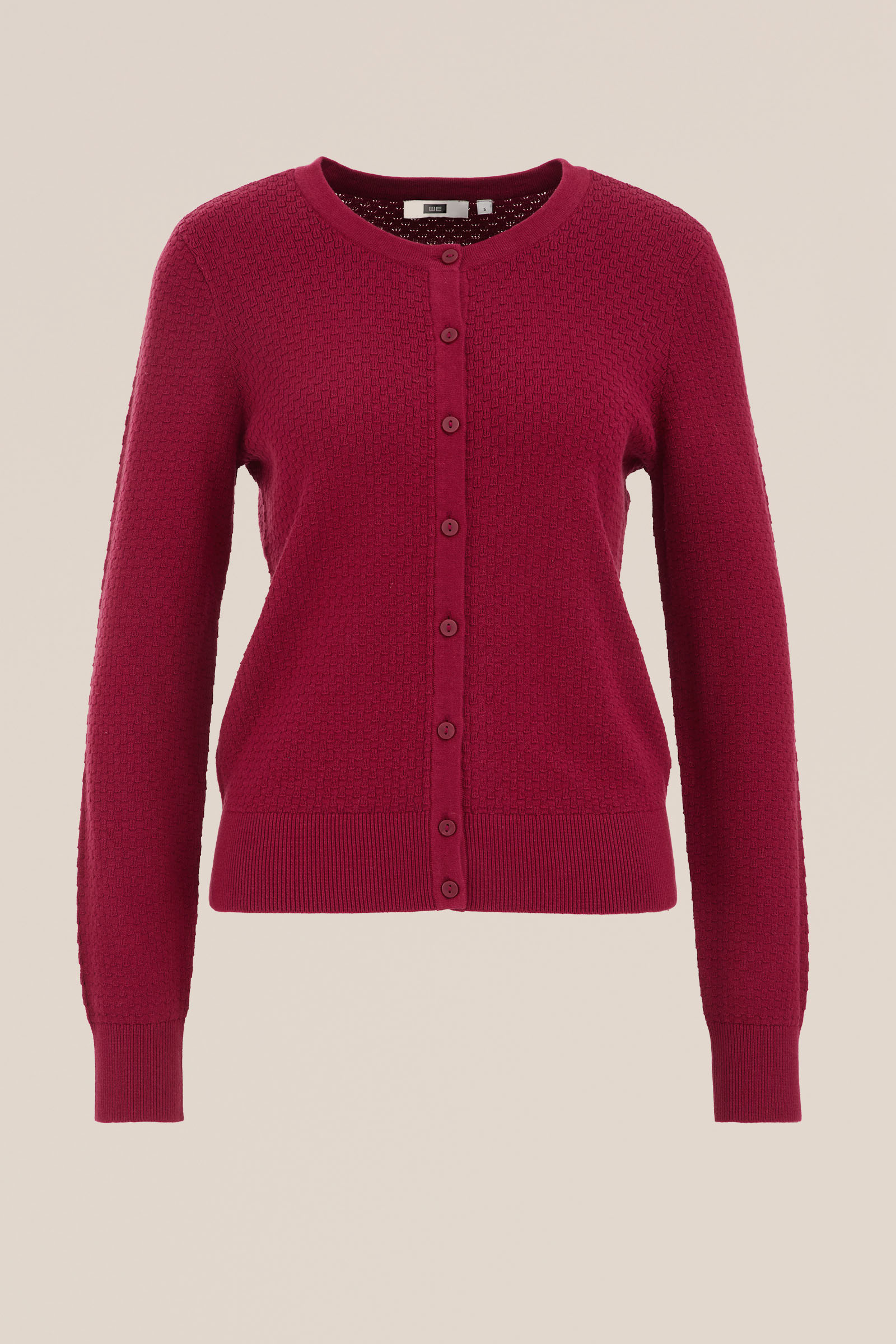 vest met structuur WE Fashion Rood