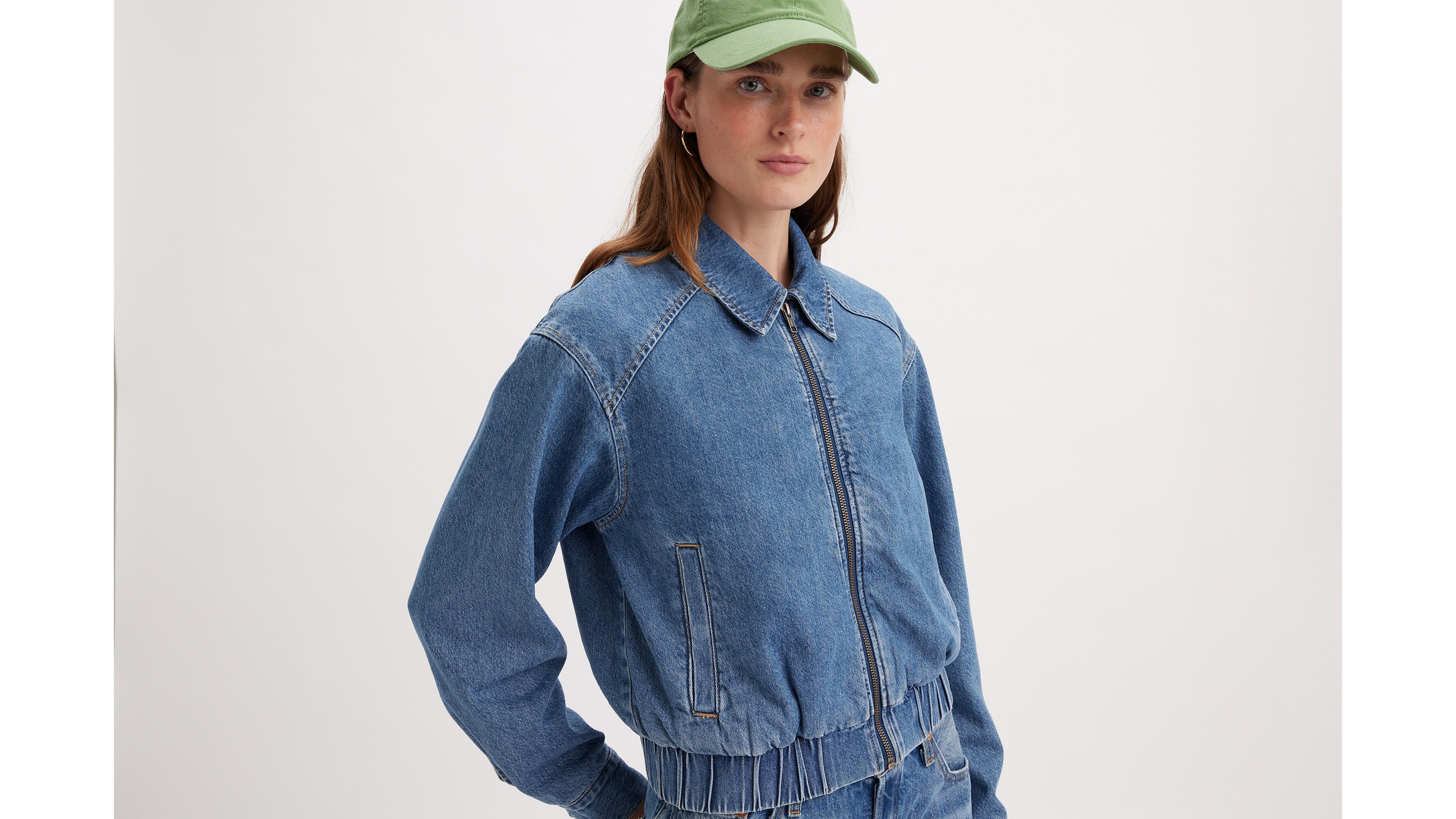Blouson Ingrid Shrunken - Cause And Effect - Bleu