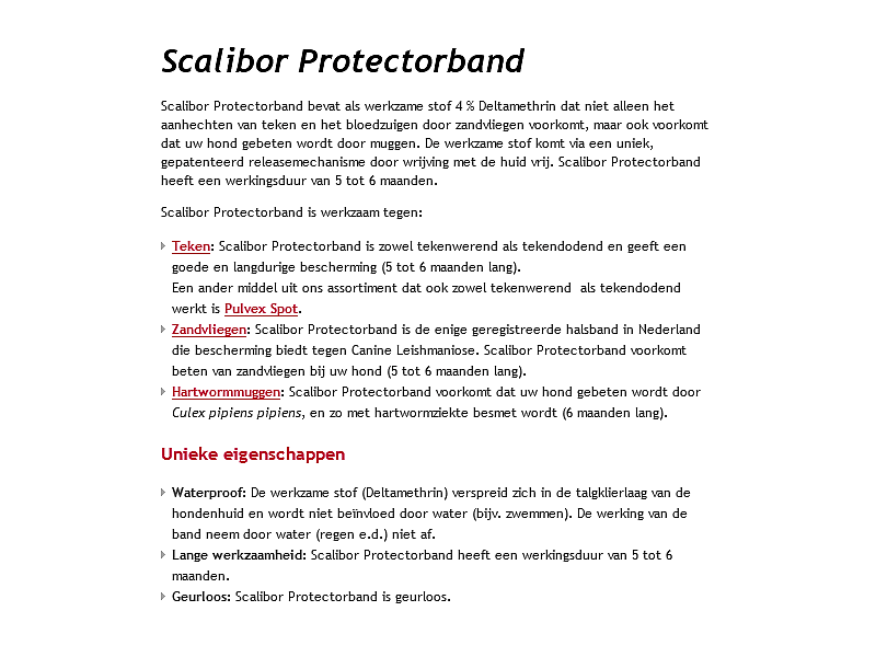 Scalibor SM Tekenband kleine en middelgrote hond