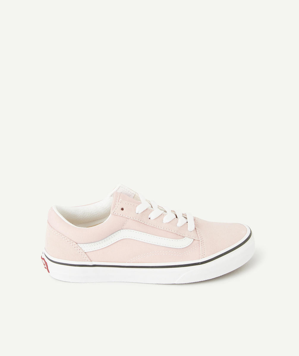VANSBASKETS BASSES ENFANT ROSE ET BLANC OLD SKOOL
