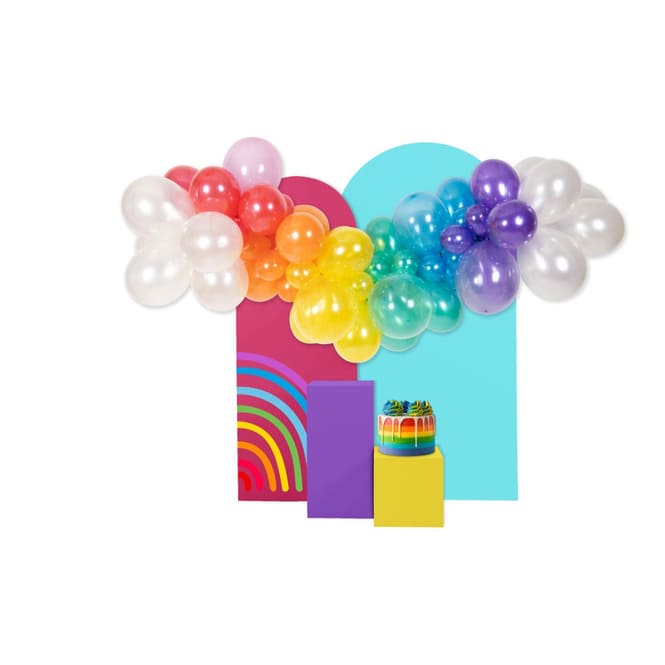Ballongirlande - Regenbogen - 67 Luftballons
