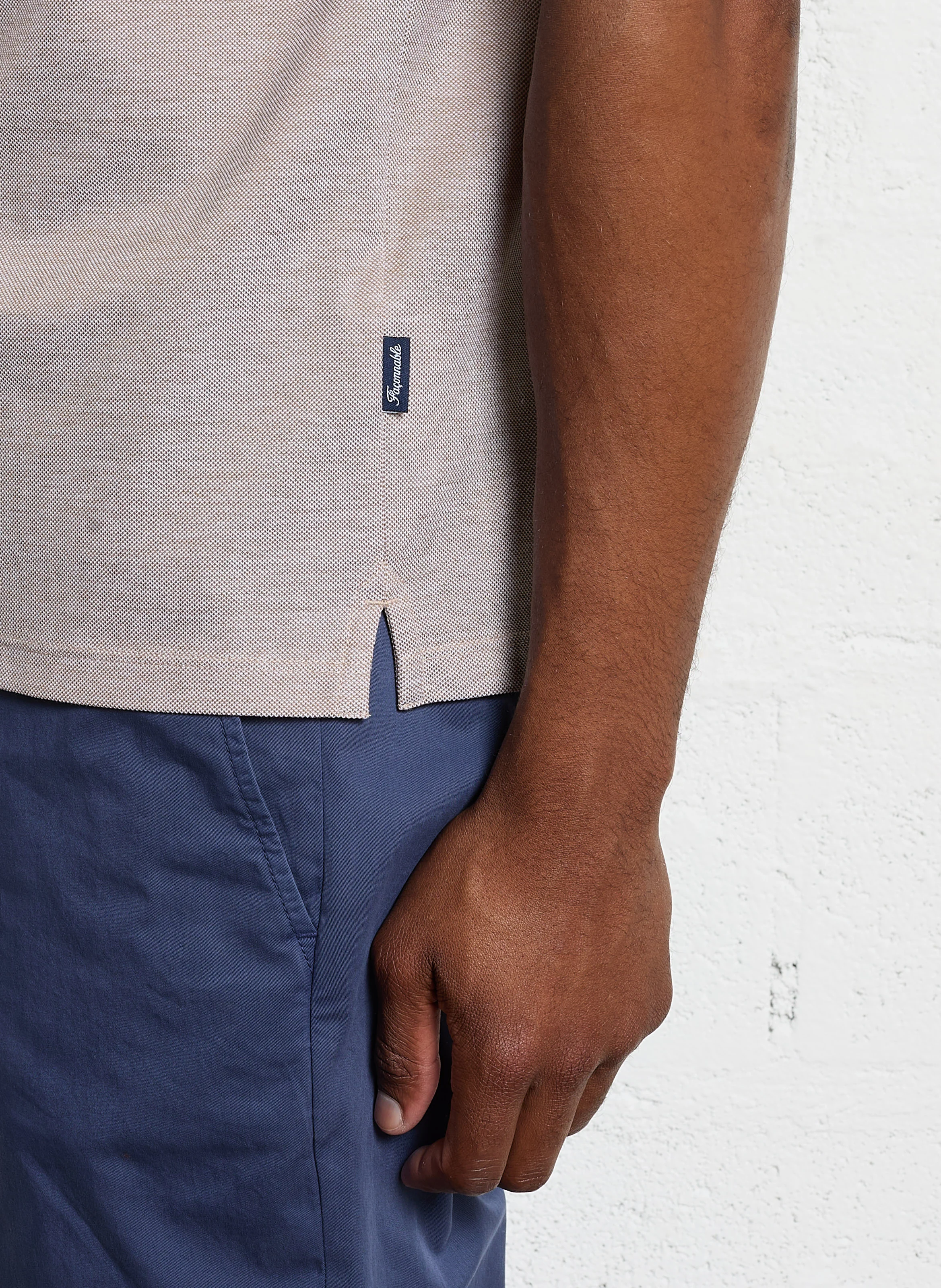 Polo regular-fit en coton | Beige