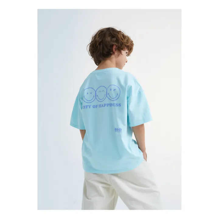 the new society T-Shirt Smiley | Bleu ciel