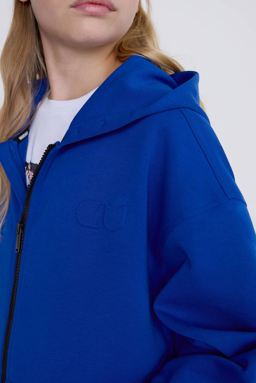 Coolcat Unisex Vest Charly met Capuchon Blauw