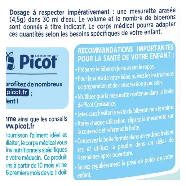 Picot Natural Growth 3ª Fase 800g