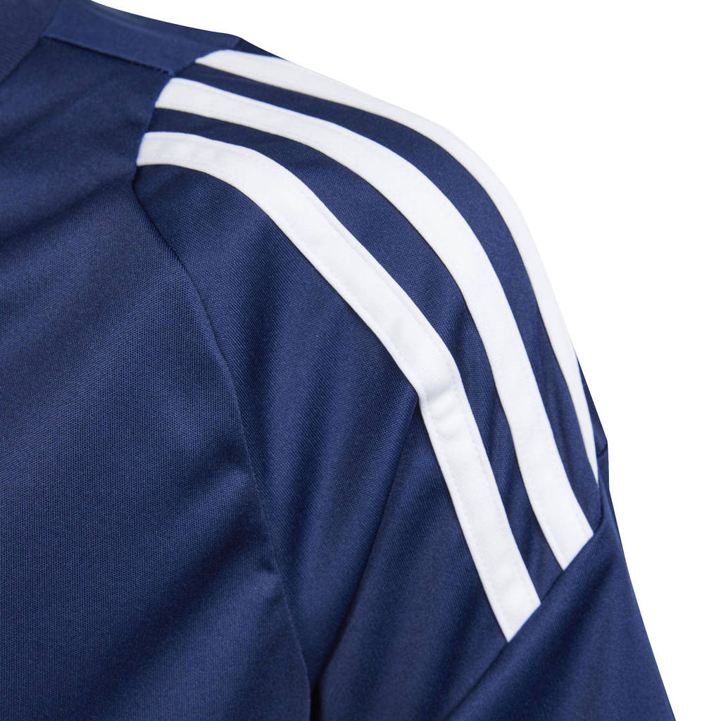 adidas Junior voetbalshirt Tiro donkerblauw/wit